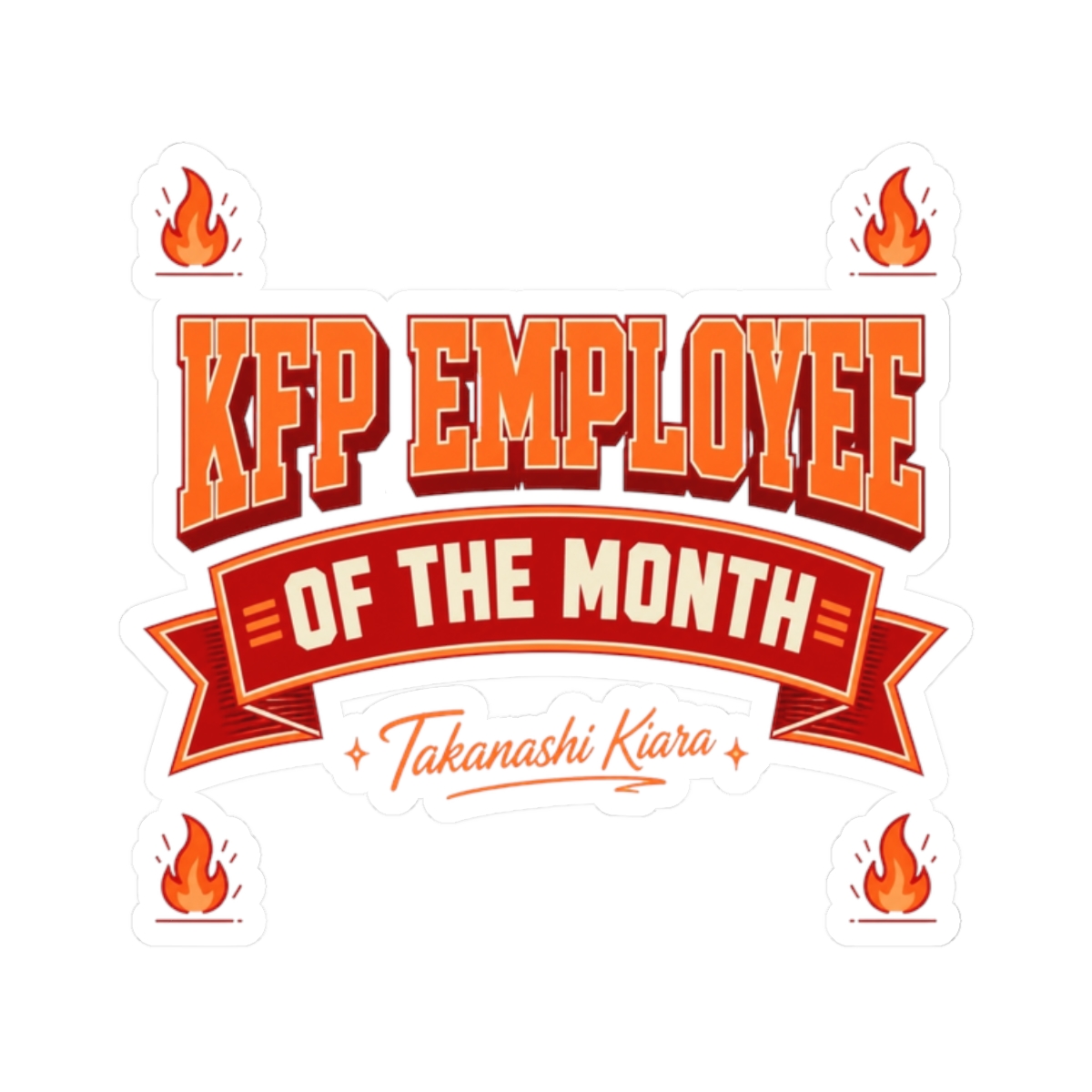 Hololive EN "KFP Employee of the Month" Sticker - Official Stickers merchandise