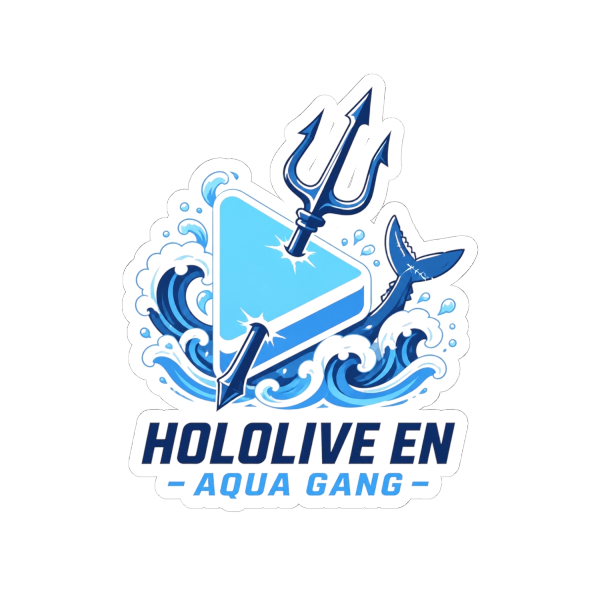 Hololive EN "Hololive EN - Aqua Gang" Sticker - alternate angle 2, merchandise