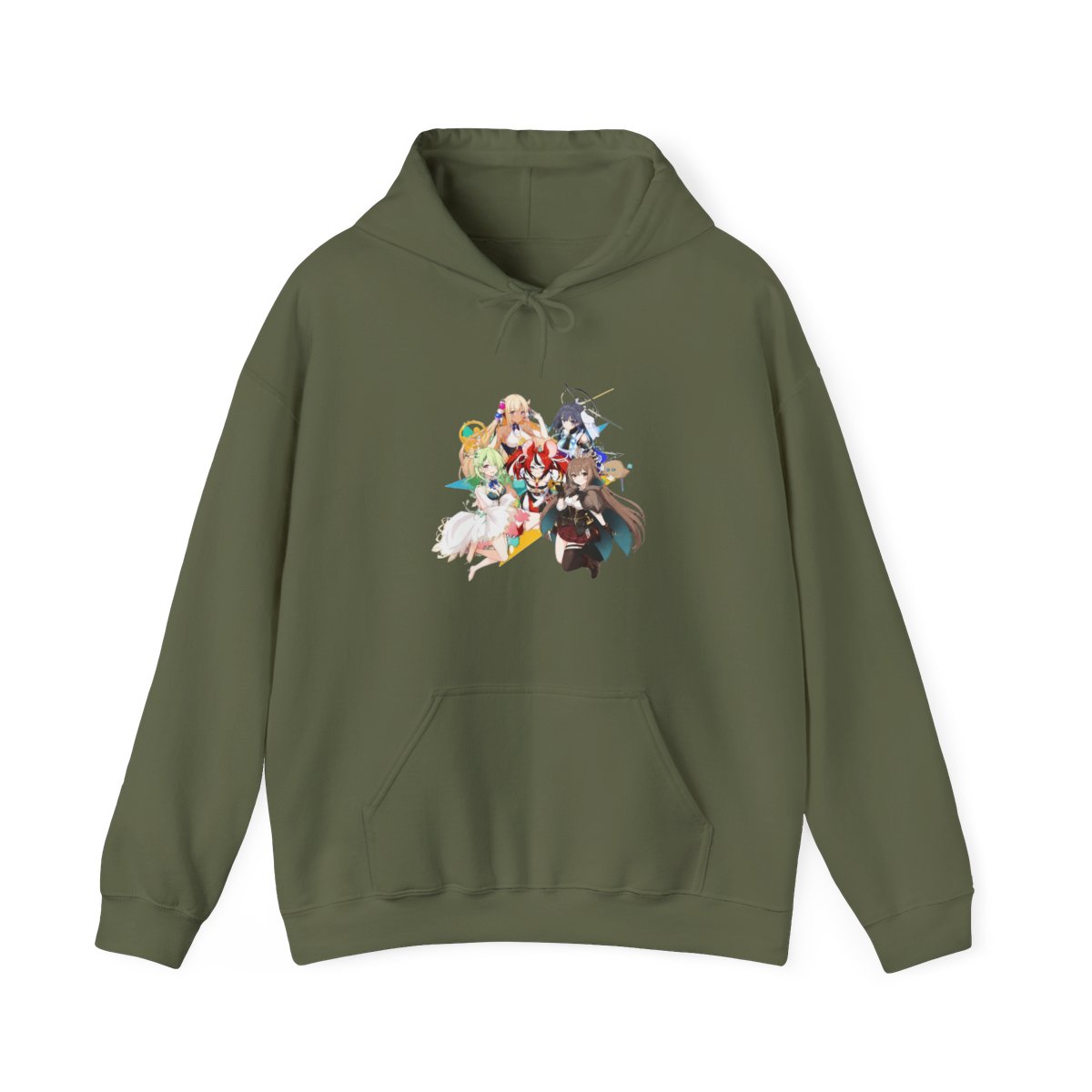 Hololive EN - All Hololive Council (Hakos Baelz, Nanashi Mumei, Tsukumo Sana, Ceres Fauna, Ouro Kronii) Hoodie - alternate angle 3, merchandise