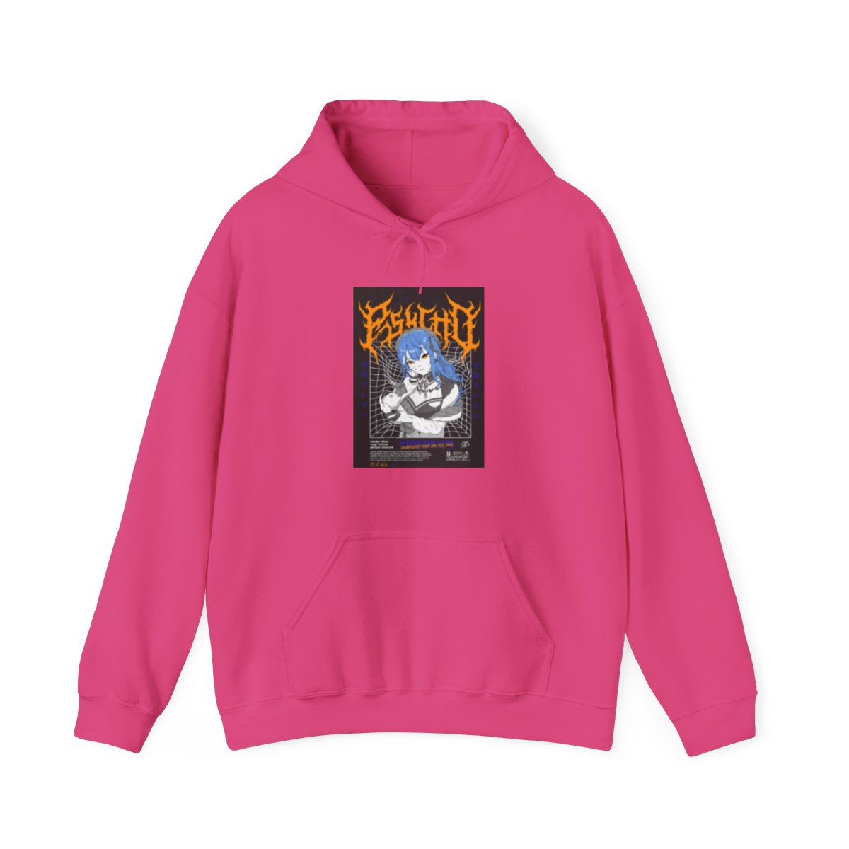 Hololive Psycho Black & Orange Artist Design Hoodie - Official Hoodies merchandise