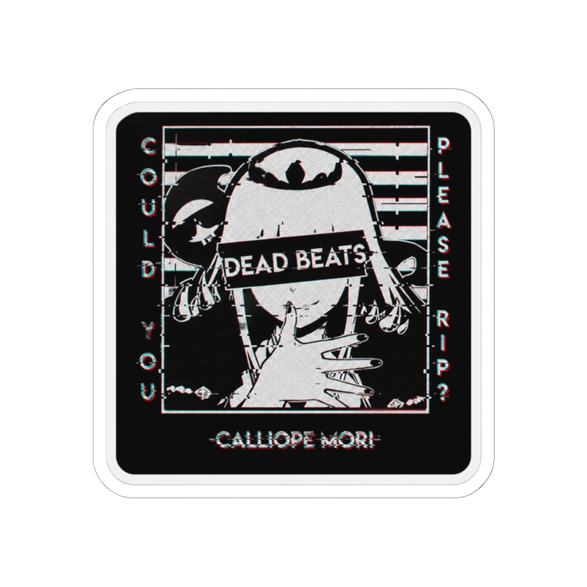 Calliope Mori Glitched Sticker | Hololive EN