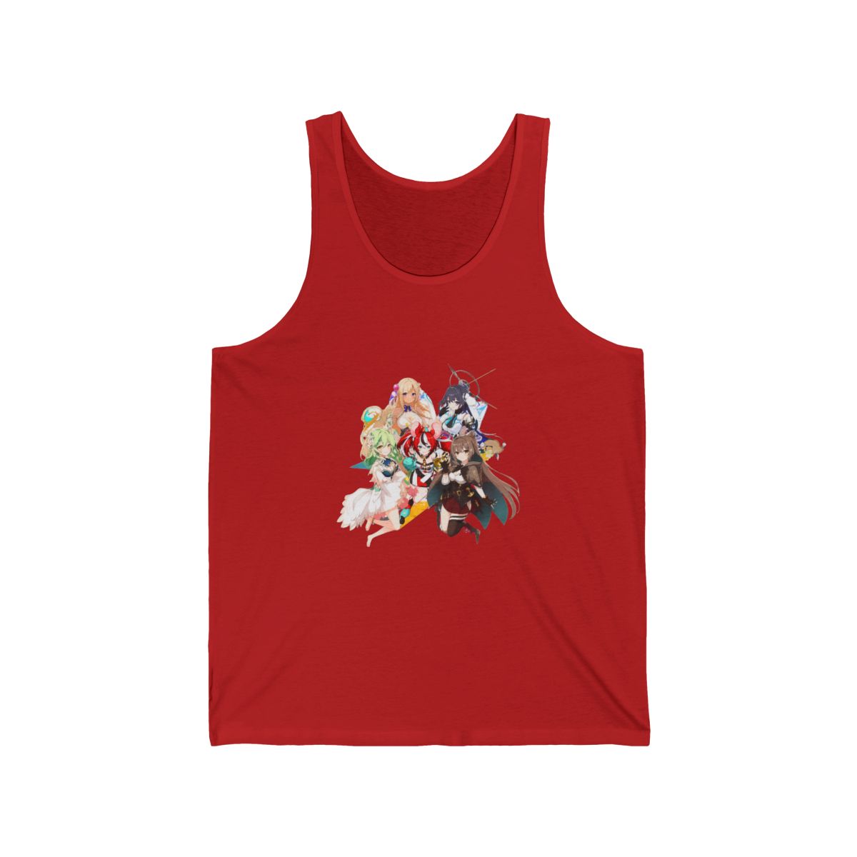 Hololive EN - All Hololive Council (Hakos Baelz, Nanashi Mumei, Tsukumo Sana, Ceres Fauna, Ouro Kronii) Tank Top — official Hololive EN Tank Tops