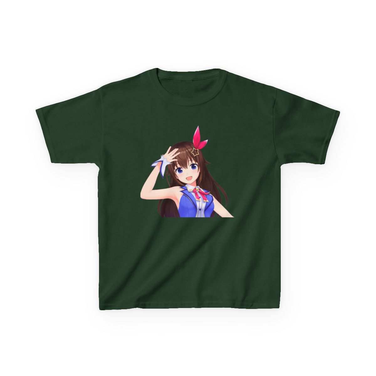 Hololive Character Salute Kids T-Shirt | Hololive EN - alternate angle 4, merchandise