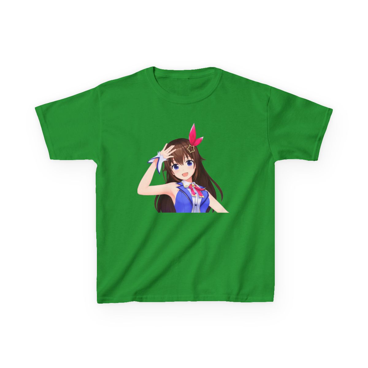 Hololive Character Salute Kids T-Shirt | Hololive EN - alternate angle 5, merchandise