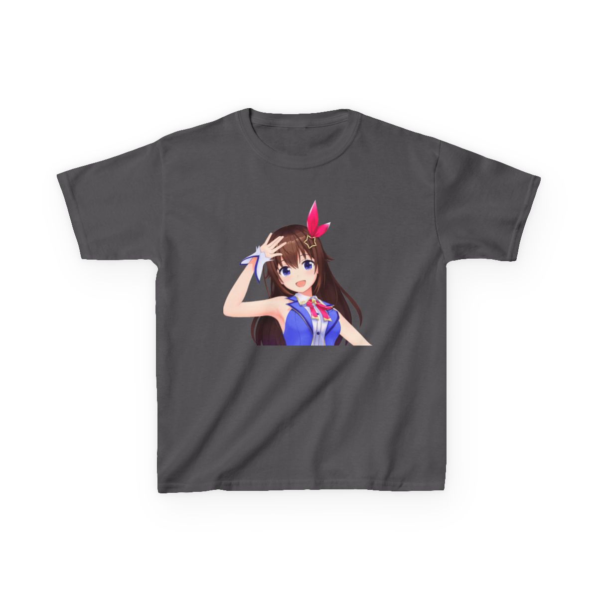 Hololive Character Salute Kids T-Shirt | Hololive EN - alternate angle 3, merchandise
