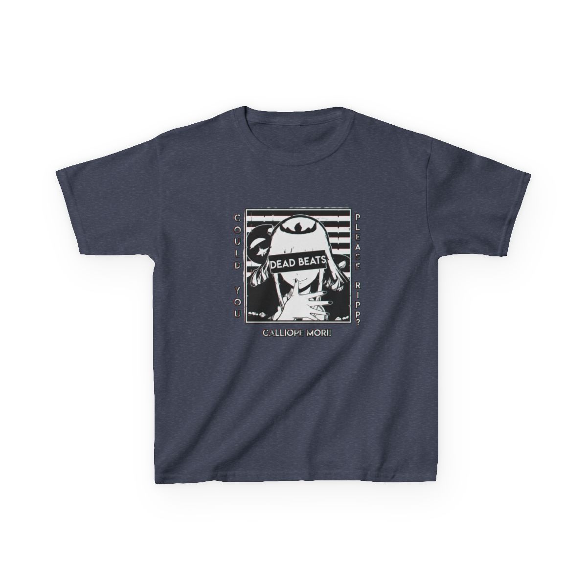 Calliope Mori Glitched Kids T-Shirt | Hololive EN - alternate angle 4, merchandise