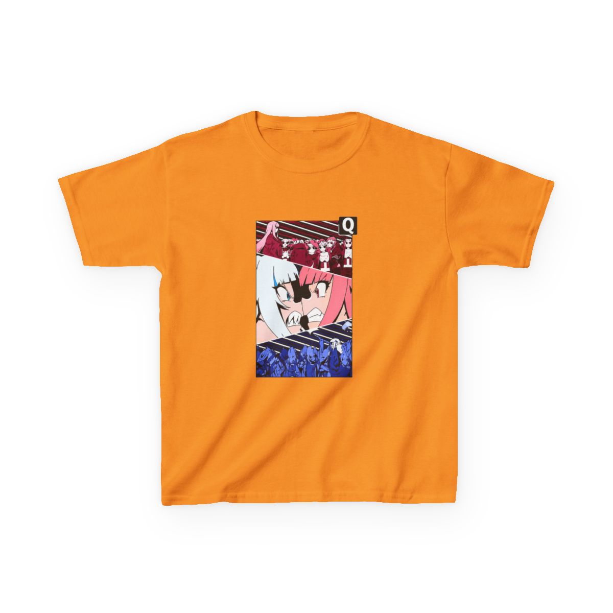 Q | Gawr Gura & Calliope Mori Hololive En Kids T-Shirt - alternate angle 2, merchandise